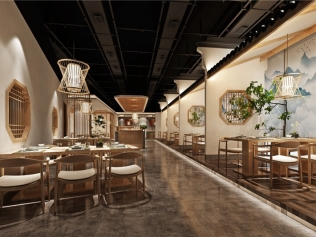 北京餐饮店装修，融入中式元素设计，构建优雅意境