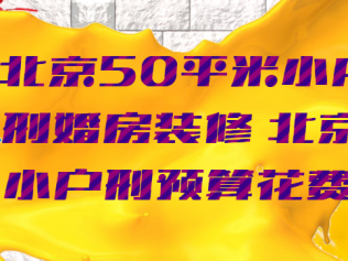 北京50平米小户型婚房装修 北京小户型预算花费